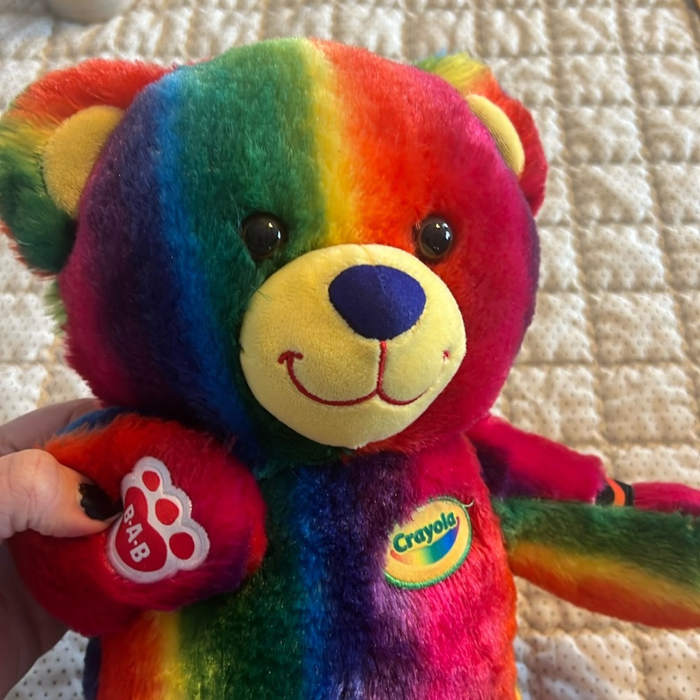 Build-A-Bear Crayola Collab‎ Rainbow Bear BAB